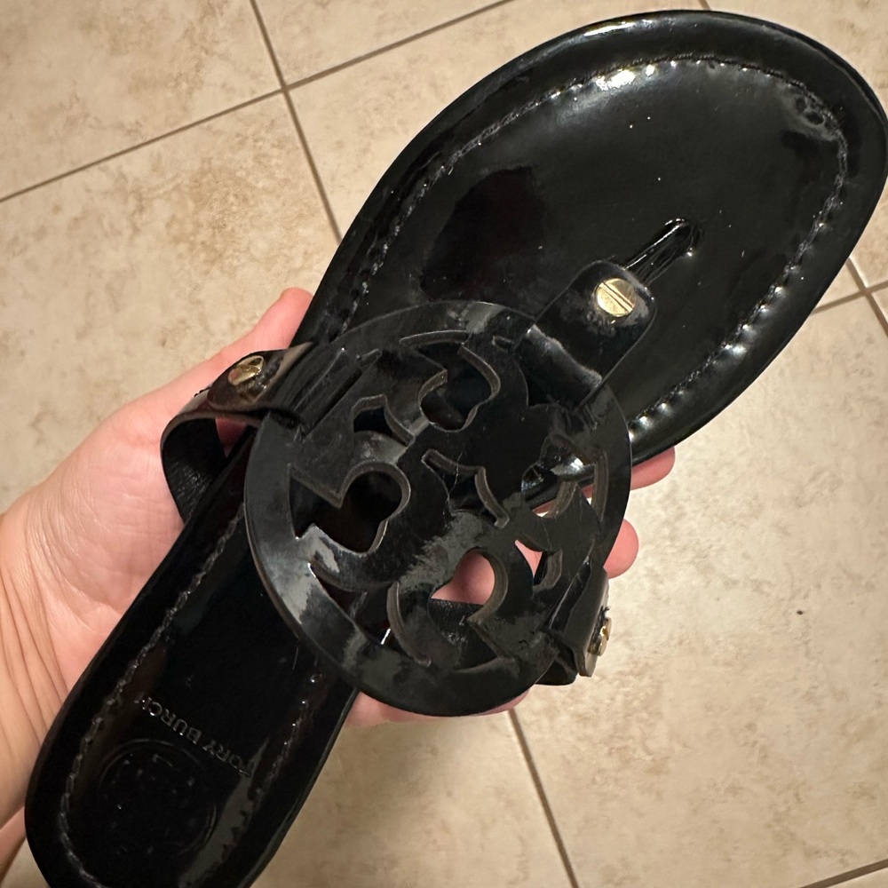 Tory Burch Miller shoes, black shiny, size 9 women’s